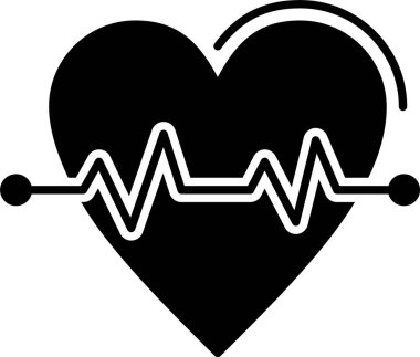 Kalp Atışı Kabartma Simgesi Tasarımı