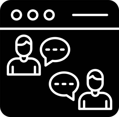 Kabartma Sohbet Simgesi Tasarımı