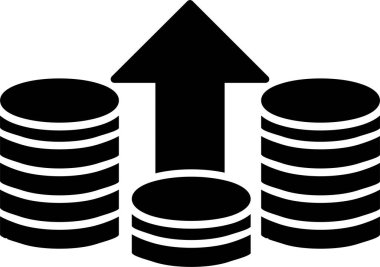 Bozuk Paralar Glifi Simgesi Tasarımı