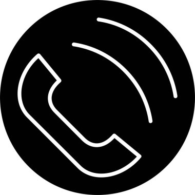 Telefon Çağrısı Glyph Simgesi Tasarımı