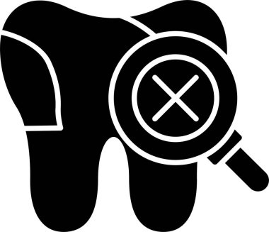 Sağlıksız Diş Kabartma Simgesi Tasarımı