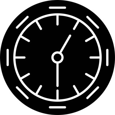 Duvar Saati Kabartma Simgesi Tasarımı