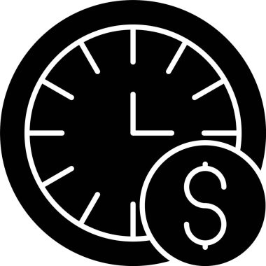 Zaman Para Kabartma Simgesi Tasarımı