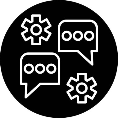 Sohbet Kabartma Simgesi Tasarımı