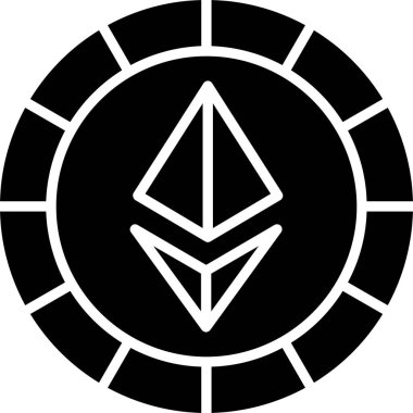 Ethereum Sikkeleri Kabartma Simgesi Tasarımı