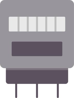 Elektrik Sayacı Düz Simge Tasarımı