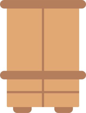 Gardırop Düz Simge Tasarımı