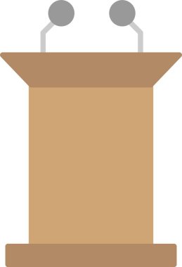 Podyum Düz Simge Tasarımı