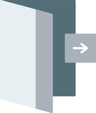 Çıkış Düz Simgesi Tasarımı