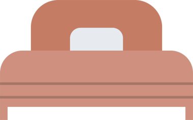 Tek Yatak Düz Simge Tasarımı