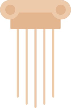 Yunan Sütunları Düz Simge Tasarımı