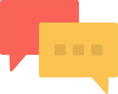 Sohbet Düz Simgesi Tasarımı