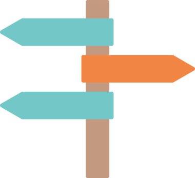 Yön Panelleri Düz Simge Tasarımı