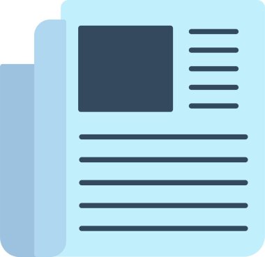 Gazete Düz Simge Tasarımı