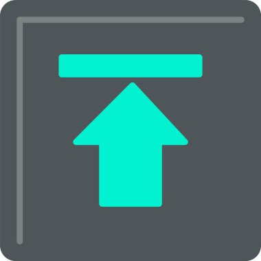 Yukarı Ok Düz Simge Tasarımı