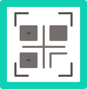 QR Kod düz simgesi tasarım