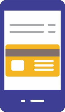 Kart Ödeme Düz Simgesi Tasarımı