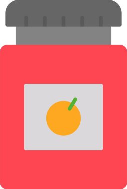 Jam Jar Düz Simge Tasarımı