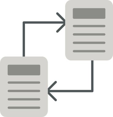 Dosya Paylaşımı Düz Simge Tasarımı