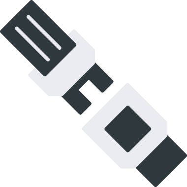 Emniyet kemeri Düz Simge Tasarımı