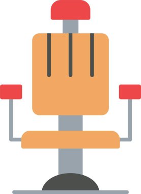 Berber Sandalyesi Düz Simge Tasarımı