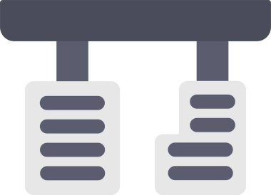 Pedallar Düz Simge Tasarımı