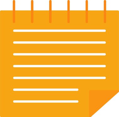 Notlar Düz Simge Tasarımı