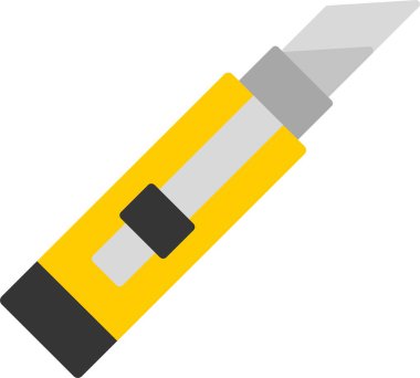 Kesici Düz Simge Tasarımı