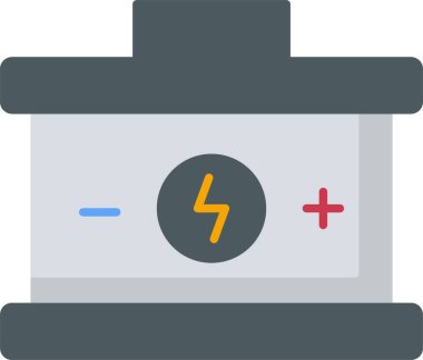 Pil Düz Simgesi Tasarımı