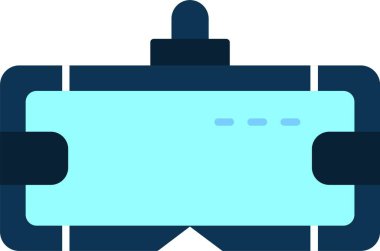 vr gözlük düz simge tasarımı