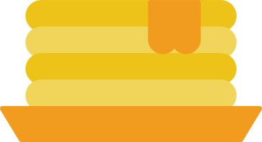 Pankek Düz Simge Tasarımı