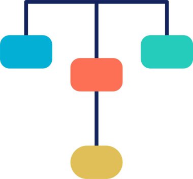 Hiyerarşik Yapı Düz Simge Tasarımı