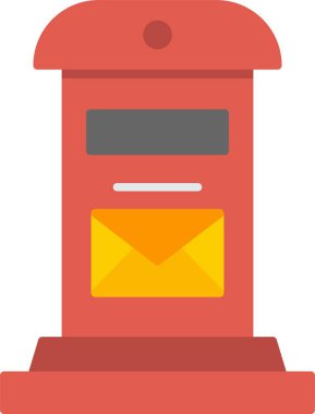Posta Kutusu Düz Simge Tasarımı