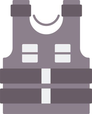 Polis Yeleği Düz Simge Tasarımı