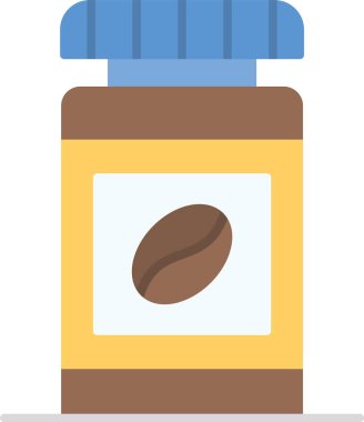 Kahve Şişesi Düz Simge Tasarımı