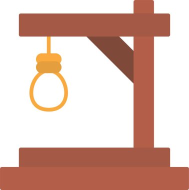 Darağacı Düz Simge Tasarımı