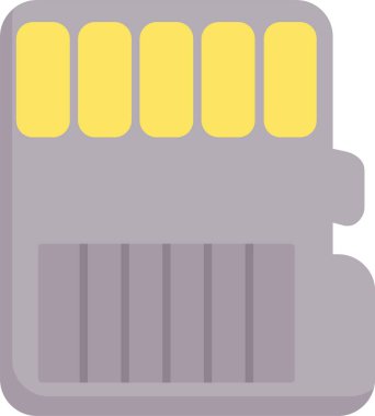 Bellek Kartı Düz Simge Tasarımı