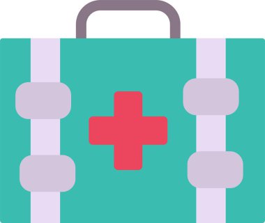 İlk Yardım Seti Düz Simge Tasarımı