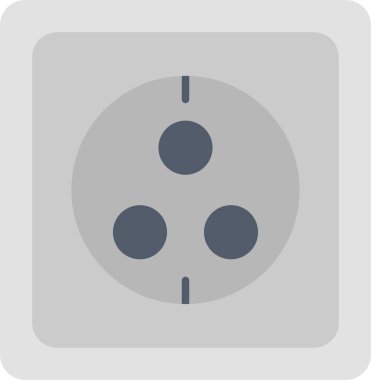 Duvar Soketi Düz Simge Tasarımı