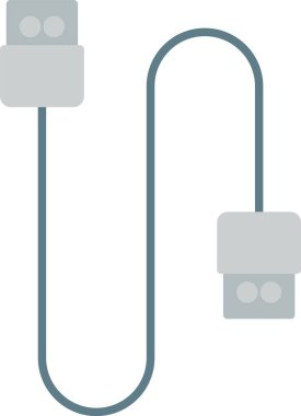 Kablo Düz Simge Tasarımı