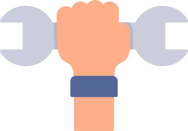 İşçi Bayramı Düz Simge Tasarımı