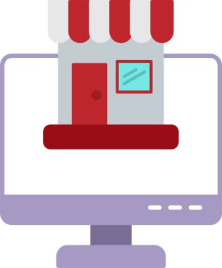 Düz Alışveriş Düz Simgesi Tasarımı