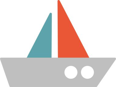 Tekne Düz Simge Tasarımı