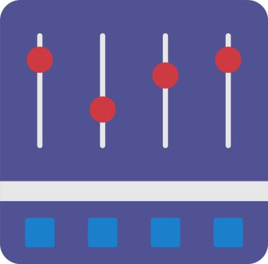 Kontrol Paneli Düz Simgesi Tasarımı