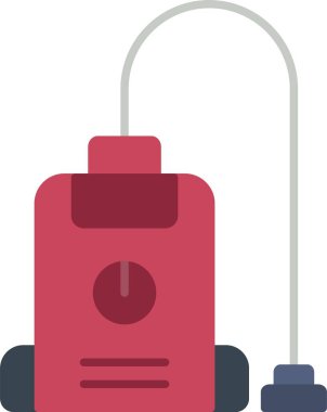 Süpürge Temizleyici Düz Simge Tasarımı