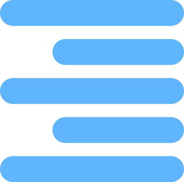 Yatay Sağ Hizalama Düz Simge Tasarımı