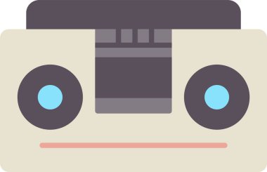 Teyp Düz Simge Tasarımı