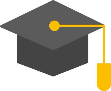 Mezuniyet Şapkası Düz Simge Tasarımı