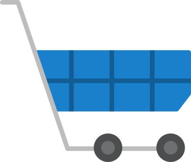 alışveriş sepeti düz simgesi tasarım