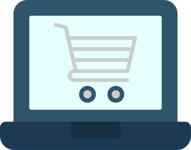 Düz Alışveriş Düz Simgesi Tasarımı